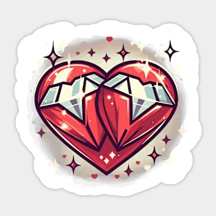 Heart Of Diamonds Sticker